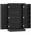 HOMCOM Kitchen Cupboard, Freestanding Multi-Storage Kitchen Pantry Cabinet with Adjustable Shelves, Black