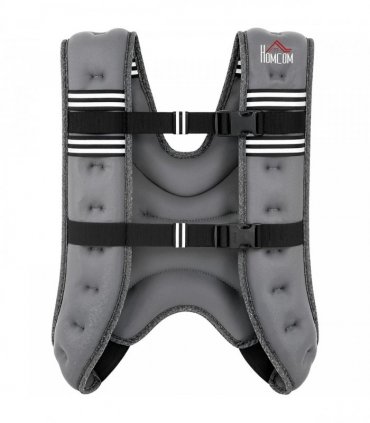 HOMCOM 10KG Weighted Vest, Running Weight Vest with Adjustable Strap, Convenient Pocket and Reflective Strips for Men and Women