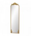 HOMCOM Full Length Mirror, 50 x 160 cm Floor Mirror with Baroque Metal Frame for Bedroom, Living Room, Dressing Room, Gold Tone