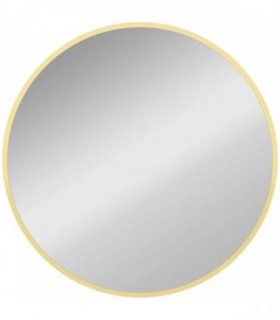 HOMCOM 61cm Decorative Wall Mirror for Bedroom Living Room, Modern Round Bathroom Mirror for Home Decor, Gold Tone