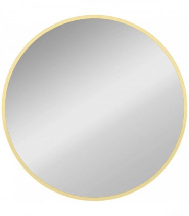 HOMCOM 61cm Decorative Wall Mirror for Bedroom Living Room, Modern Round Bathroom Mirror for Home Decor, Gold Tone