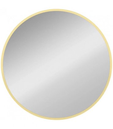 HOMCOM 61cm Decorative Wall Mirror for Bedroom Living Room, Modern Round Bathroom Mirror for Home Decor, Gold Tone