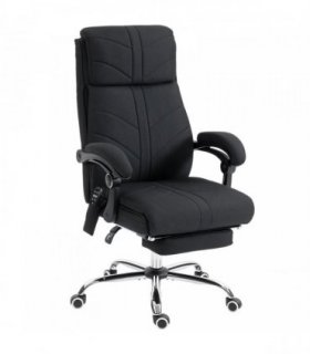 Vinsetto High Back Vibration Massage Office Chair with Footrest, Heated, Black