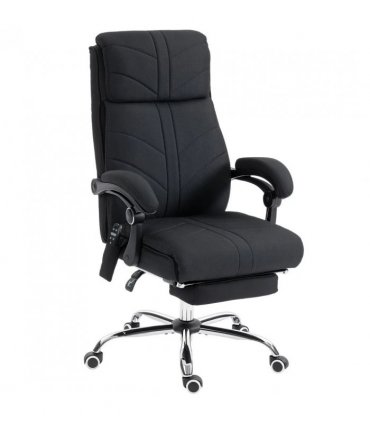 Vinsetto High Back Vibration Massage Office Chair with Footrest, Heated, Black