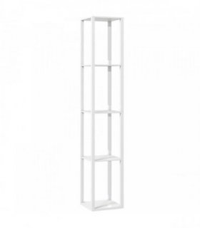 HOMCOM Floor Lamp with Shelves and 3 Brightness Levels - White