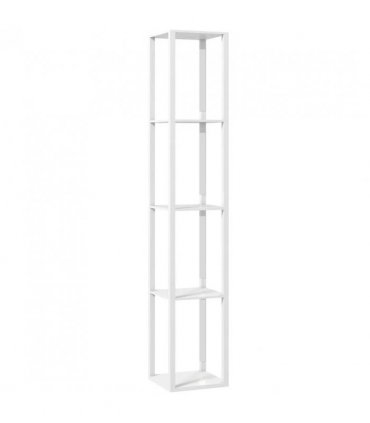 HOMCOM Floor Lamp with Shelves and 3 Brightness Levels - White