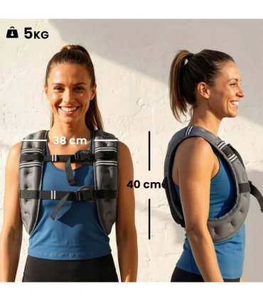 HOMCOM 5KG Weighted Vest, Running Weight Vest with Adjustable Strap, Convenient Pocket and Reflective Strips for Men and Women