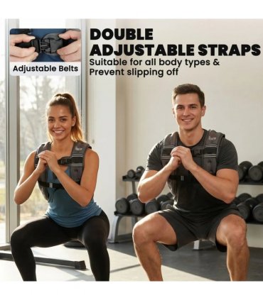 HOMCOM 5KG Weighted Vest, Running Weight Vest with Adjustable Strap, Convenient Pocket and Reflective Strips for Men and Women
