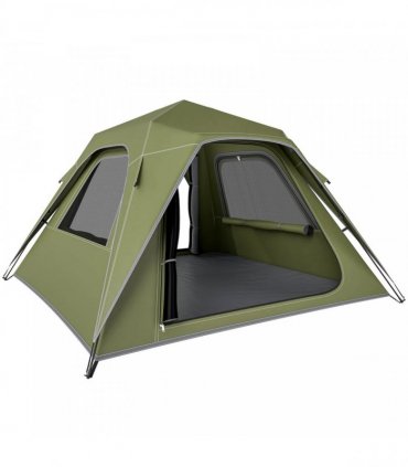 Outsunny Pop Up Tent 3000mm Waterproof Camping Tents with Mesh Windows 2-3 People Green