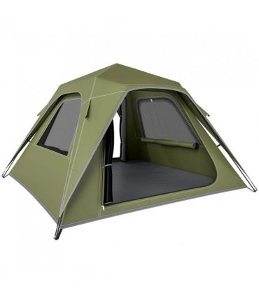 Outsunny Pop Up Tent 3000mm Waterproof Camping Tents with Mesh Windows 2-3 People Green