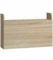HOMCOM Wall Mounted Desk, Drop Leaf Floating Laptop Desk with Space Saving Storage Compartments for Home Office, Oak