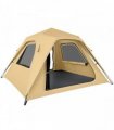 Outsunny Pop Up Tent 3000mm Waterproof Camping Tents with Mesh Windows 2-3 People Khaki