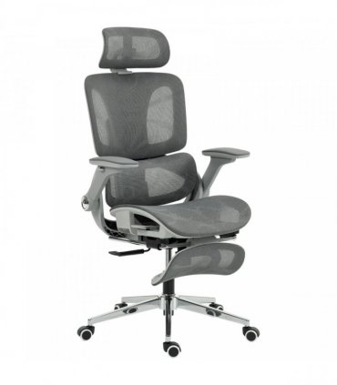 HOMCOM Ergonomic Office Chair, High Back Mesh Desk Chair, Grey