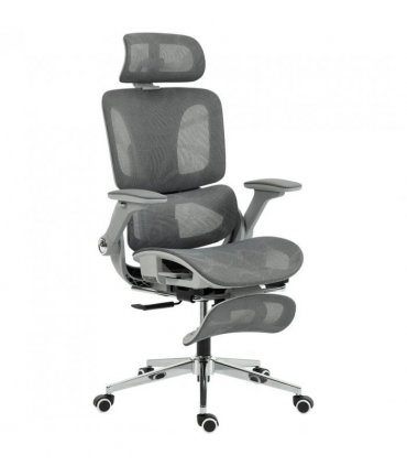 HOMCOM Ergonomic Office Chair, High Back Mesh Desk Chair, Grey