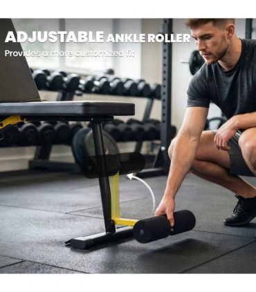 SPORTNOW Adjustable Weight Bench, 300kg Incline Decline Flat Foldable Bench Press with 7 Backrest Positions and Resistance Bands