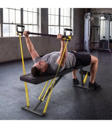SPORTNOW Adjustable Weight Bench, 300kg Incline Decline Flat Foldable Bench Press with 7 Backrest Positions and Resistance Bands