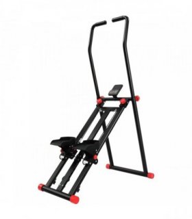 SPORTNOW Stair Stepper for Home Gym with 3 Resistances, Foldable Vertical Stair Climber with Adjustable Handlebar, LCD Monitor