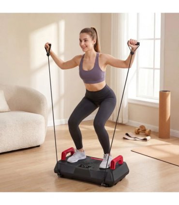 SPORTNOW Vibration Plate Exercise Machine with 99 Speed Levels, 3 Programs, Quiet Vibrating Plate with Resistance Bands
