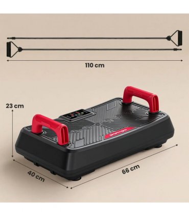 SPORTNOW Vibration Plate Exercise Machine with 99 Speed Levels, 3 Programs, Quiet Vibrating Plate with Resistance Bands