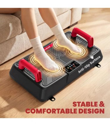 SPORTNOW Vibration Plate Exercise Machine with 99 Speed Levels, 3 Programs, Quiet Vibrating Plate with Resistance Bands