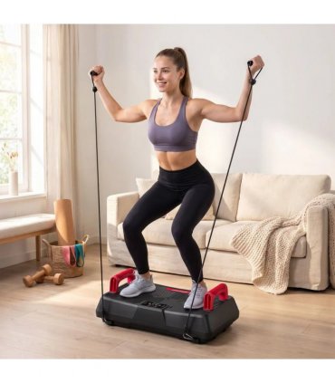 SPORTNOW Vibration Plate Exercise Machine with 99 Speed Levels, 3 Programs, Quiet Vibrating Plate with Resistance Bands