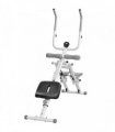 SPORTNOW 2-in-1 Ab Machine and Stair Stepper, Foldable Ab Trainer and Climbing Machine with LCD Monitor for Home Gym, White