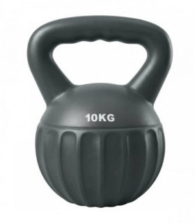 SPORTNOW Kettlebell for Strength Training Kettle Bell with Non-Slip Handle 10 kg Grey