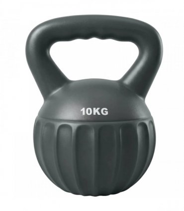 SPORTNOW Kettlebell for Strength Training Kettle Bell with Non-Slip Handle 10 kg Grey