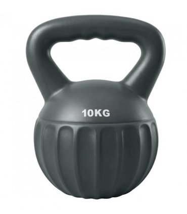 SPORTNOW Kettlebell for Strength Training Kettle Bell with Non-Slip Handle 10 kg Grey