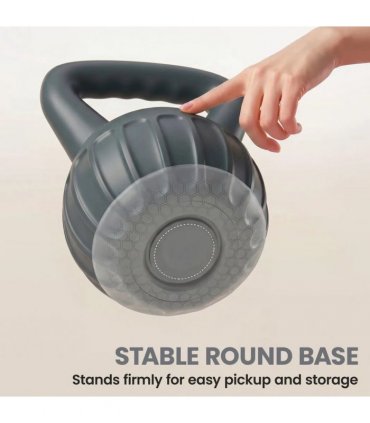 SPORTNOW Kettlebell for Strength Training Kettle Bell with Non-Slip Handle 10 kg Grey