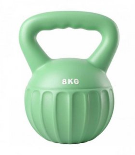 SPORTNOW Kettlebell for Strength Training Kettle Bell with Non-Slip Handle 8 kg Green