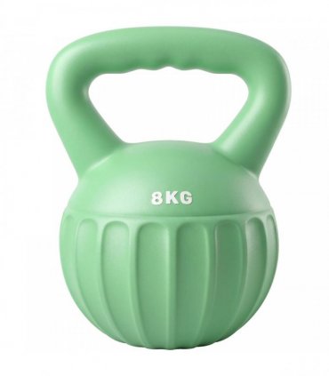 SPORTNOW Kettlebell for Strength Training Kettle Bell with Non-Slip Handle 8 kg Green