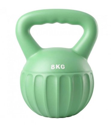 SPORTNOW Kettlebell for Strength Training Kettle Bell with Non-Slip Handle 8 kg Green