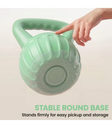 SPORTNOW Kettlebell for Strength Training Kettle Bell with Non-Slip Handle 8 kg Green