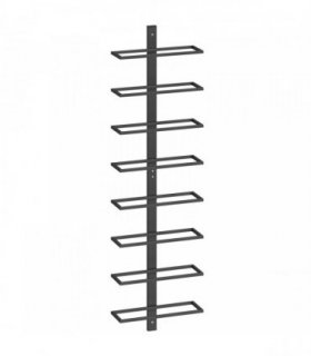 HOMCOM Wall Mounted Wine Rack, 8 Tier Metal Wine Display Rack, Storage Holder for Kitchen, Black