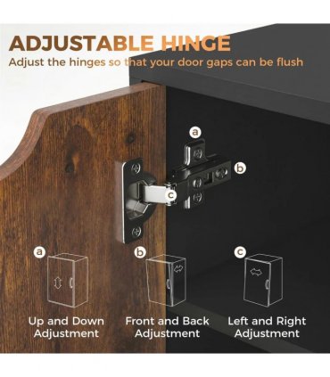 HOMCOM Multi-Storage Mobile Office Storage Cabinet - Rustic Brown