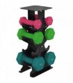 SPORTNOW Hex Dumbbells Set with Dumbbell Rack, Non Slip Hand Weights for Home Gym Strength Training, 2 x 1kg, 2 x 3kg, 2 x 5kg