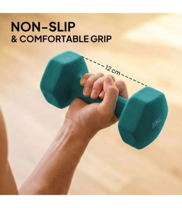 SPORTNOW Hex Dumbbells Set with Dumbbell Rack, Non Slip Hand Weights for Home Gym Strength Training, 2 x 1kg, 2 x 3kg, 2 x 5kg