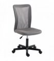 Vinsetto Computer Desk Chair, Mesh Office Chair with Adjustable Height and Swivel Wheels, Armless Study Chair, Grey