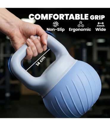 SPORTNOW Soft Kettlebell, 10kg Kettle Bell with Anti-Slip Grip for Home Gym Weight Lifting and Strength Training