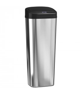 HOMCOM 50L Stainless Steel Sensor Bin - Silver Tone