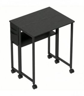 HOMCOM 63 cm Drop Leaf Writing Work Desk - Black