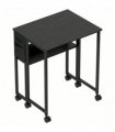 HOMCOM 63 cm Drop Leaf Writing Work Desk - Black