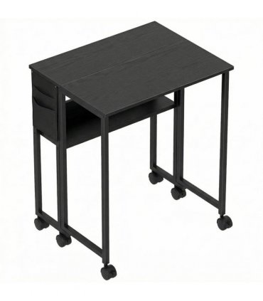HOMCOM 63 cm Drop Leaf Writing Work Desk - Black