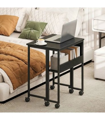 HOMCOM 63 cm Drop Leaf Writing Work Desk - Black