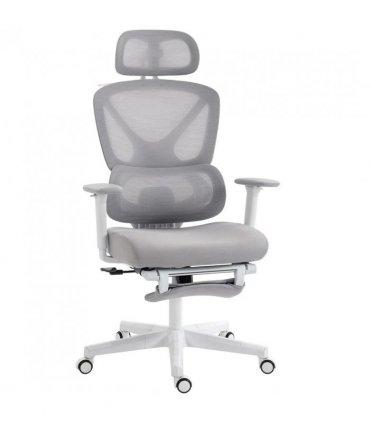 HOMCOM Ergonomic and Adjustable Office Chair - Grey