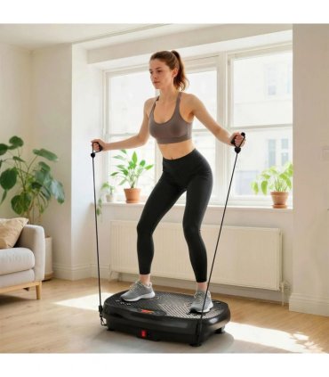SPORTNOW Vibration Plate Exercise Machine with 120 Speed Levels, 5 Programs, Quiet Vibrating Plate with Resistance Bands