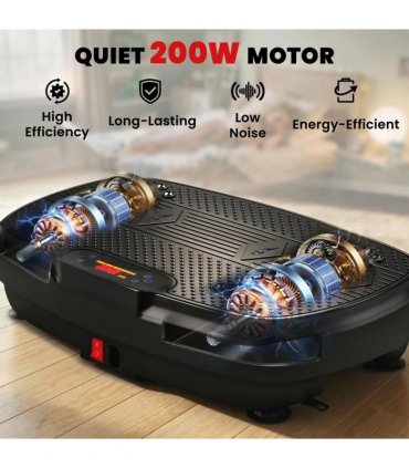 SPORTNOW Vibration Plate Exercise Machine with 120 Speed Levels, 5 Programs, Quiet Vibrating Plate with Resistance Bands
