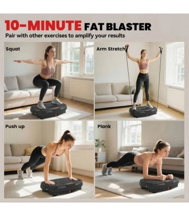 SPORTNOW Vibration Plate Exercise Machine with 120 Speed Levels, 5 Programs, Quiet Vibrating Plate with Resistance Bands