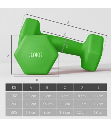 SPORTNOW Hex Dumbbells Set with Dumbbell Rack, Hand Weights for Strength Training Weight Lifting,  2 x 1kg, 2 x 2kg, 2 x 3kg